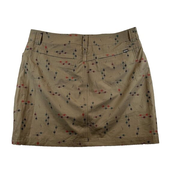 Eddie Bauer Skort Skirt SIZE 8 Adventurer 2.0 Olive Green Print UPF 50 Stretch - Picture 2 of 9